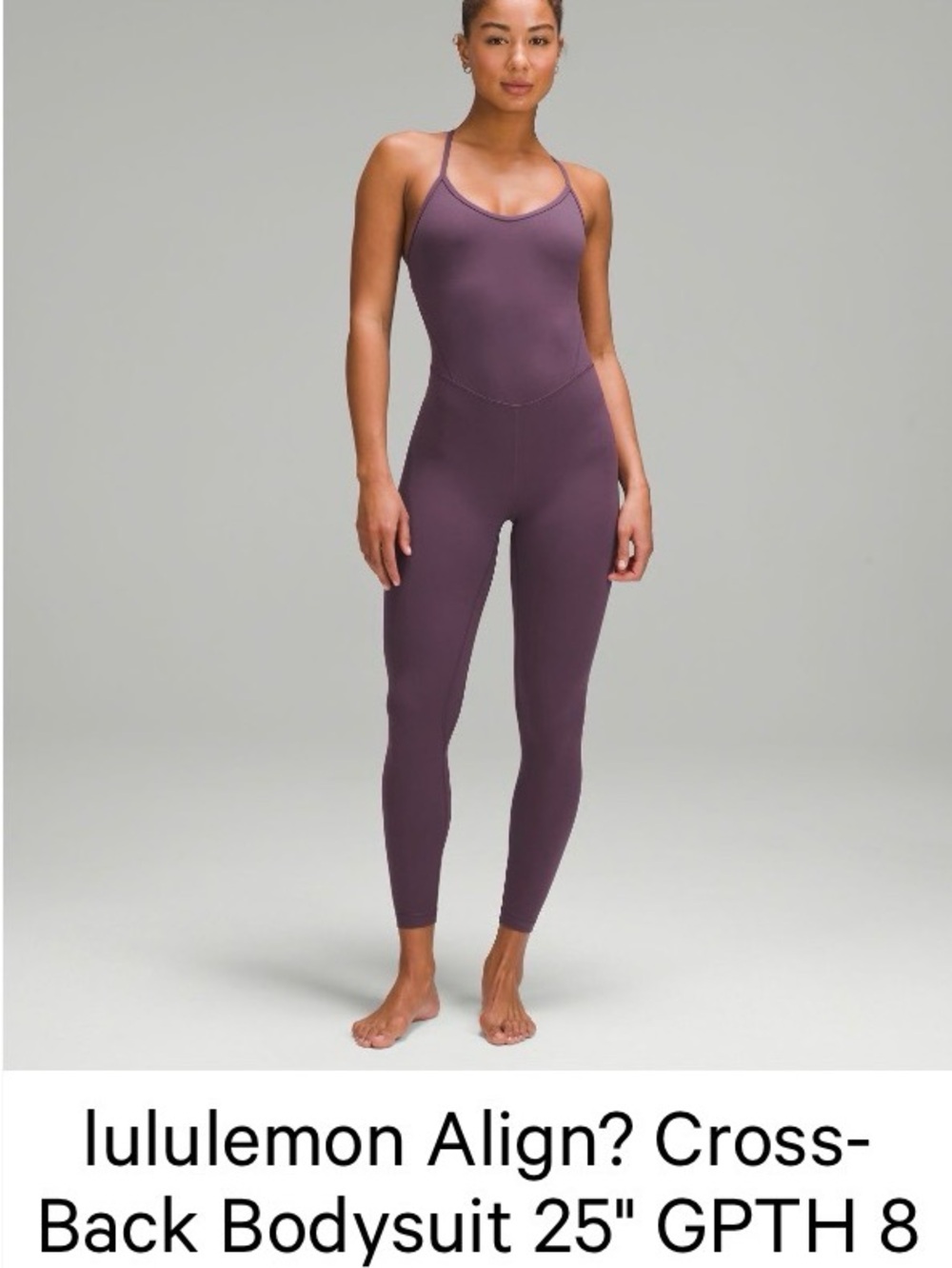 lululemon athletica Cross-Back Align Bodysuit Jumpsuit - Deep Plum